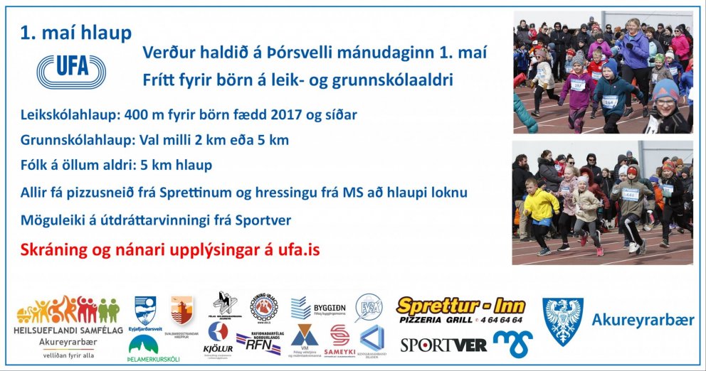 1. maí hlaup UFA á Þórsvelli