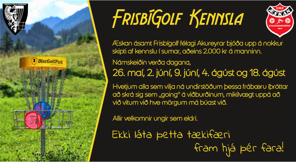 Frisbígolf kennsla