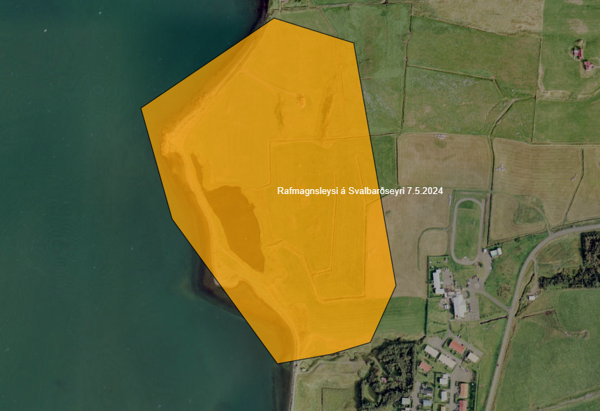 Rafmagnsleysi á Svalbarðseyri 13.05.2024
