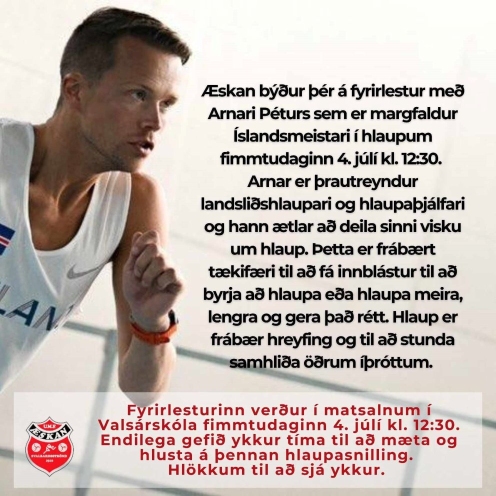 Fyrirlestur með Arnari Péturssyni um hlaup.