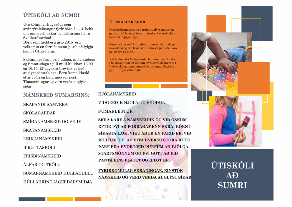 Útiskóli að sumri - Barnastarf sumarið 2021
