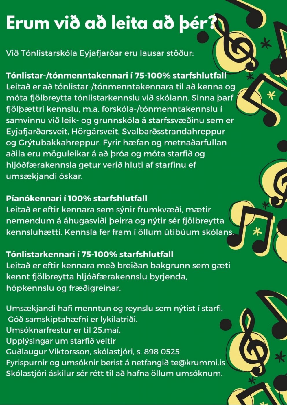 Erum við að leita að þér?