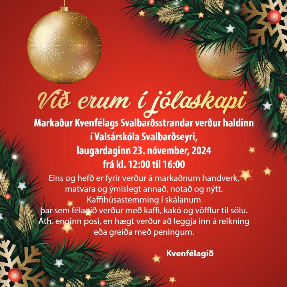 Markaður Kvenfélags Svalbarðsstrandar