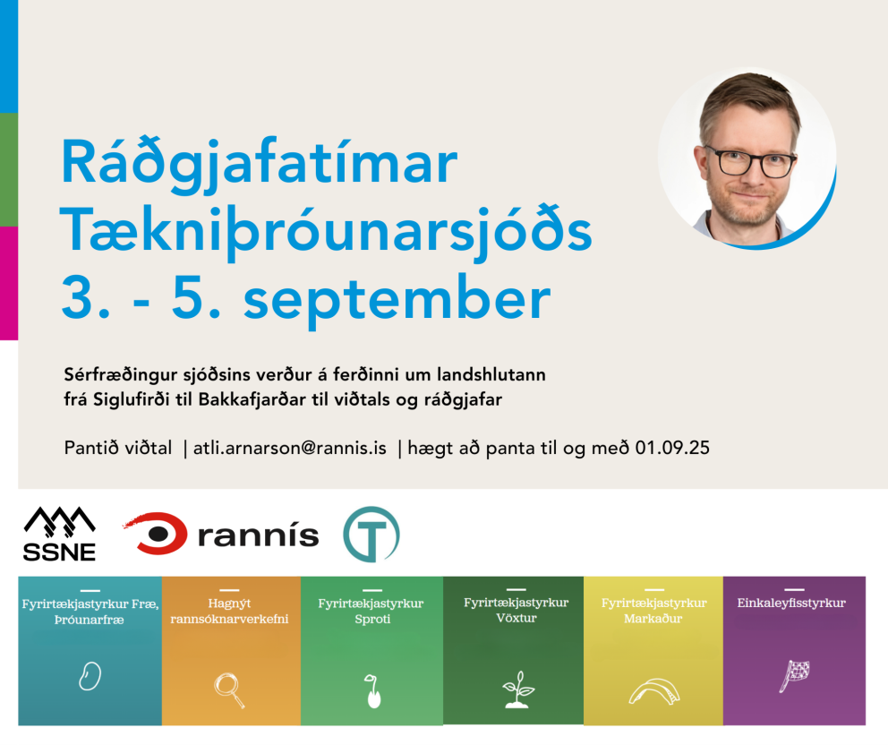 Ráðgjafatímar Tækniþróunarsjóðs 3.-5. september