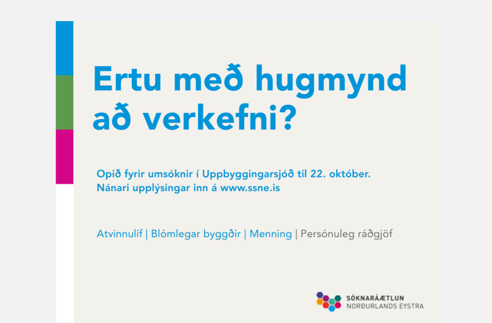 Opið fyrir umsóknir í Uppbyggingarsjóð