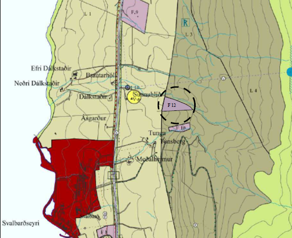 Sunnuhlíð, Svalbarðsstrandarhreppi – auglýsing skipulagstillögu vegna breytingar á aðalskipulagi