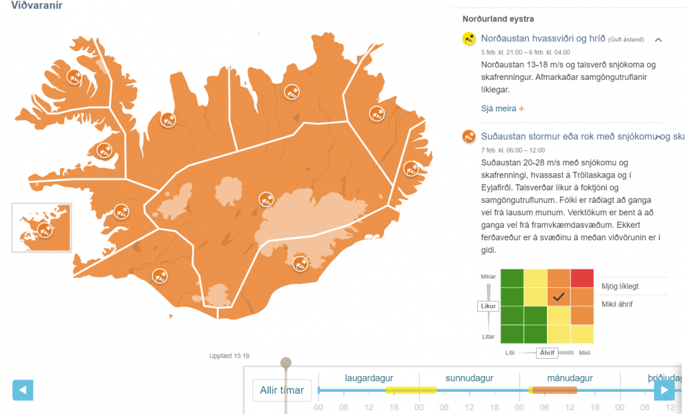 Appelsínugul viðvörun