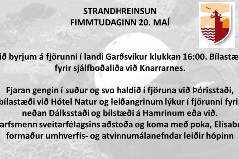 AÐSTOÐ VIÐ FLOKKUN OG STRANDHREINSUN