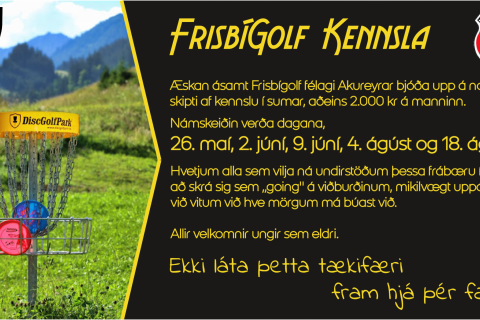 Frisbígolf kennsla