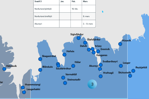 Svæði 3 í aflagningu 3g.