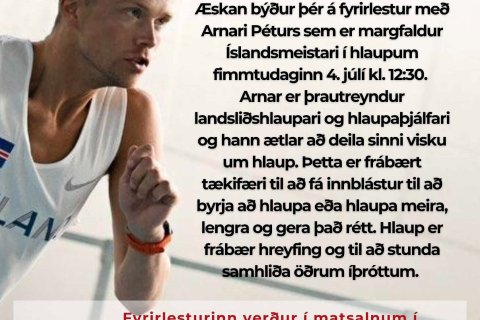 Fyrirlestur með Arnari Péturssyni um hlaup.