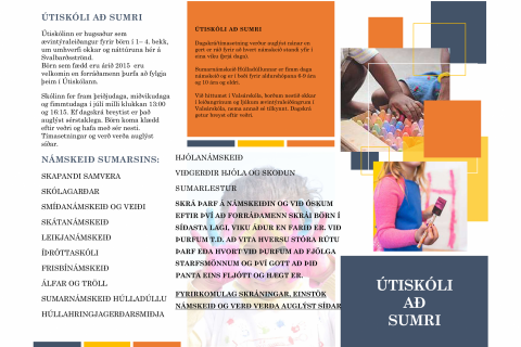 Útiskóli að sumri - Barnastarf sumarið 2021