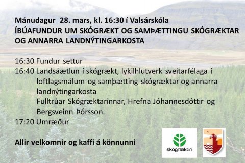 Íbúafundur um skógrækt og samþættingu skógræktar og annarra landnýtingarkosta