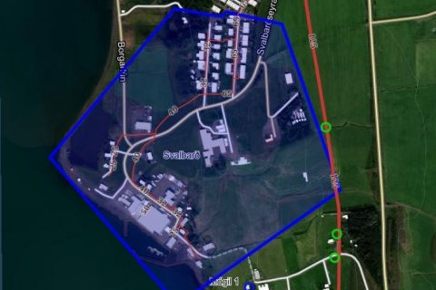 Heitavatnsrof á hluta Svalbarðseyrar fimmtudaginn 19 ágúst