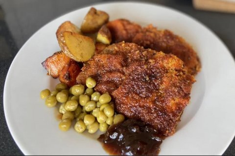 Kótilettuveisla 9-10 bekkjar Valsárskóla.