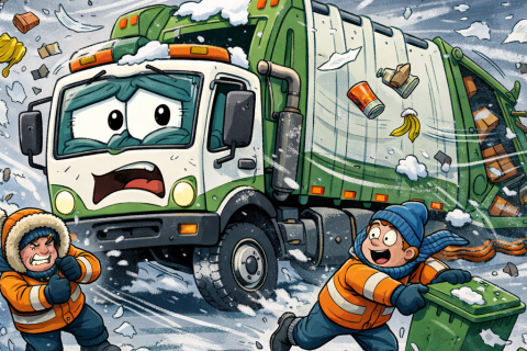 Sorphirðu frestað til morguns