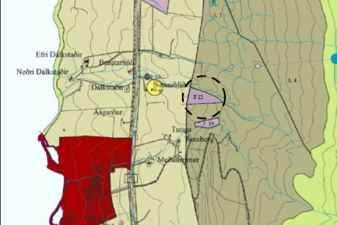 Sunnuhlíð, Svalbarðsstrandarhreppi – auglýsing skipulagstillögu vegna breytingar á aðalskipulagi