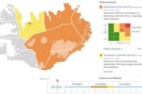 TILKYNNING VEGNA VEÐURS