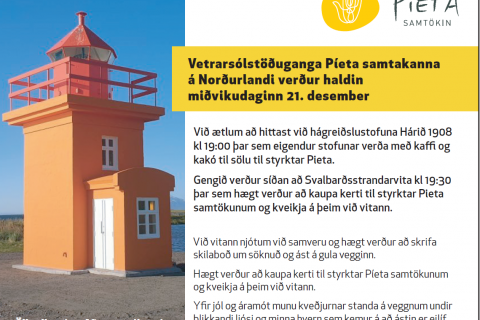 Vetrarsólstöðuganga Píeta samtakanna, miðvikudaginn 21. desember