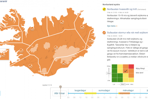 Appelsínugul viðvörun